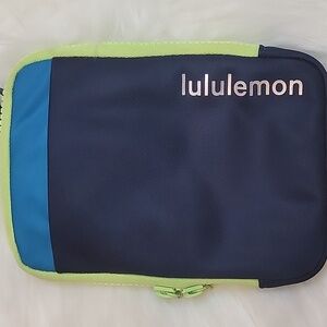 Lululemon Athletica Navy and Lime Green Belt Crossbody Bag